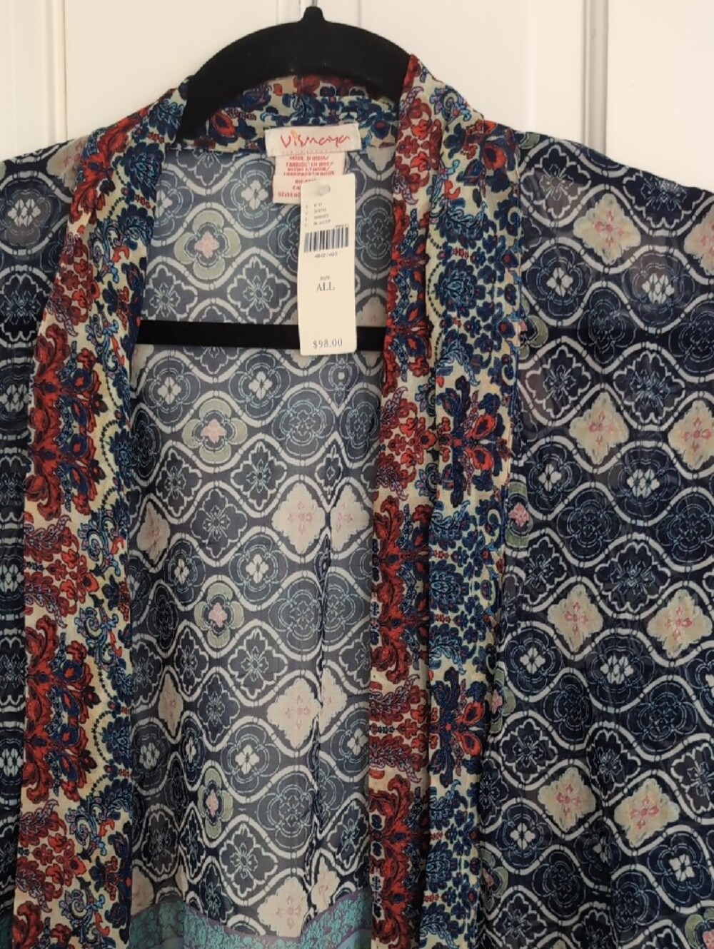 Multicolor Patterned Sheer Wrap - Picture 2 of 3